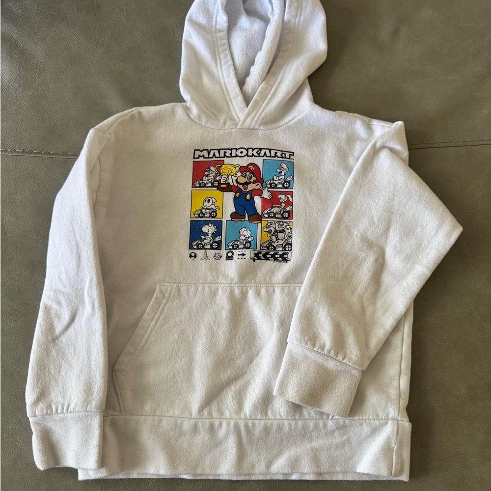 Old Navy White Mario Kart Hoodie